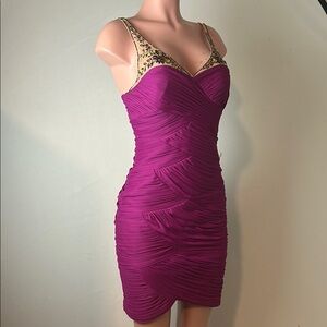 ADRIANNA  PAPELL EMBELLISHED STRAPLESS SEXY DRESS SIZE 4 NEW Without Tags